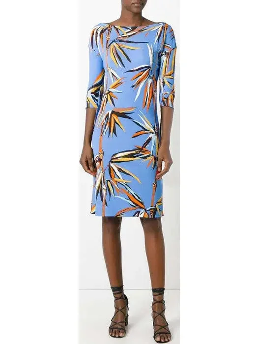 Printed Jersey Silk Dress, Light Blue Festival unclassified dresses