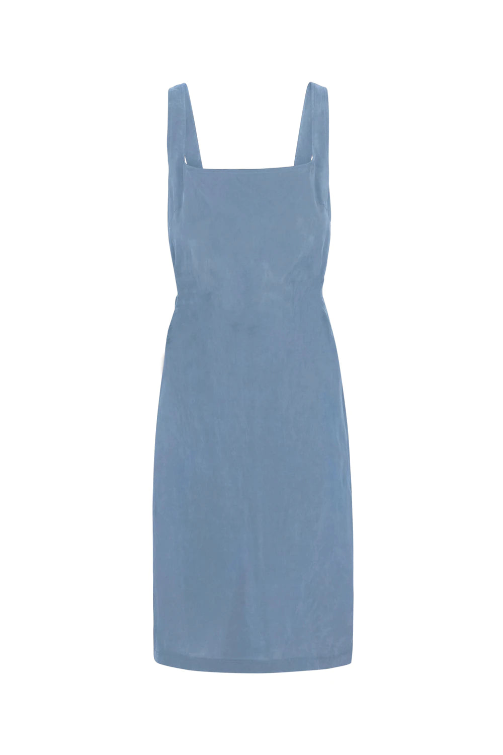 Laura Square Neck Open Tie Back Dress - Light Blue Bodycon unclassified dresses