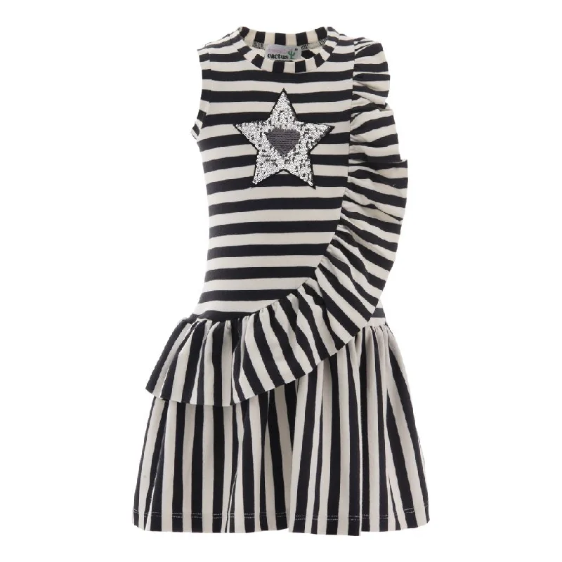 Black Stripe Dress Soft fabric unclassified dresses