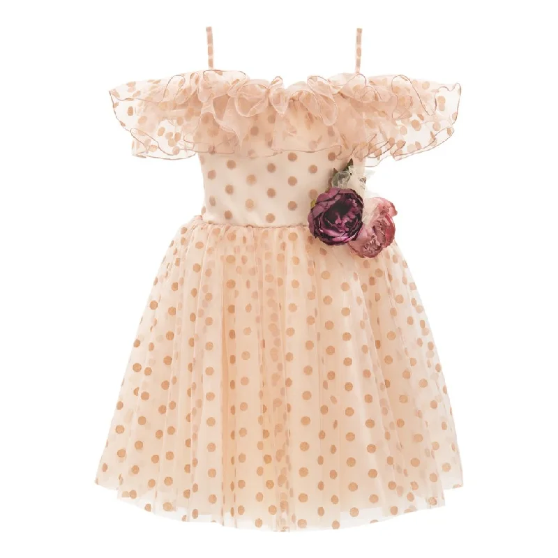 Pink Chiffon Polka Dot Dress Plus size unclassified dresses