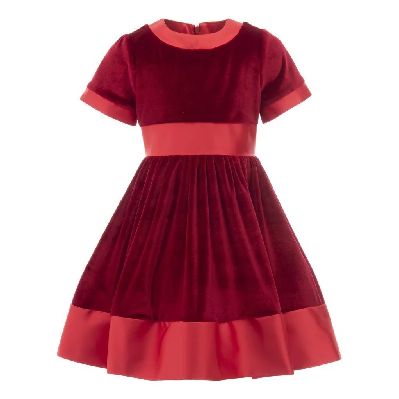 Red Velvet Satin Dress Spring unclassified dresses