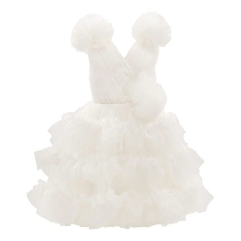 White Corinne Ruffle Dress Unique unclassified dresses