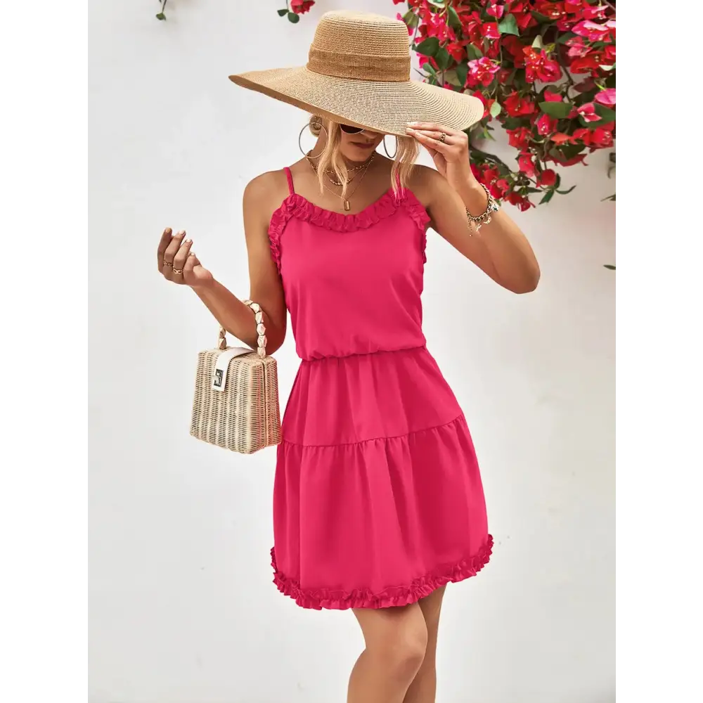 Ruffled Spaghetti Strap Dress Stylish unclassified dresses