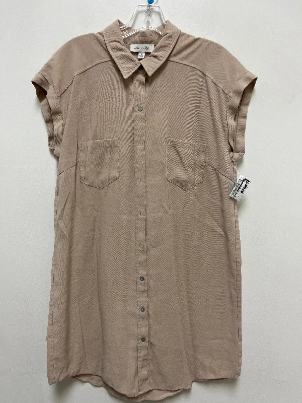 Dress Casual Short By She + Sky In Tan, Size: M Colorblock Mini Skirt