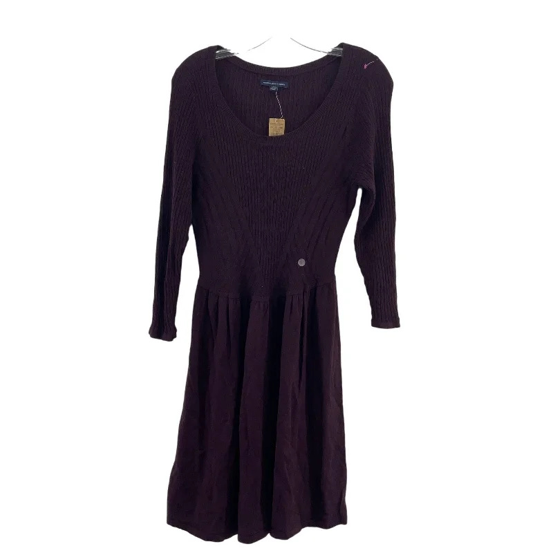 Women's American Eagle Purple Long Sleeve Knit Sweater Dress, Size L, NWT Elegant Maxi Look