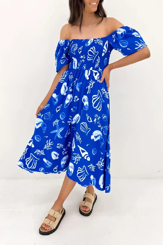 Cole Midi Dress Blue Midi Skirt Trend