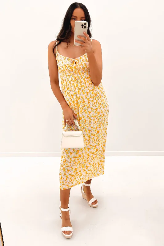 Frida Floral Midi Dress Print Pleated Midi Skirt