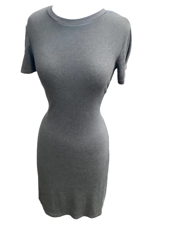 Grey Dress Casual Midi Zara Women, Size L Skater Midi Skirt